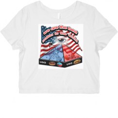 Ladies Slim Fit Crop Top Tee