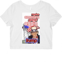 Ladies Slim Fit Crop Top Tee