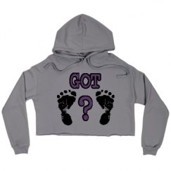 Ladies Relaxed Fit Cropped Fleece Hoodie