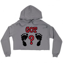 Ladies Relaxed Fit Cropped Fleece Hoodie