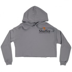 Ladies Relaxed Fit Cropped Fleece Hoodie