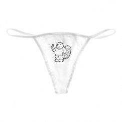 Basic White Thong Underwear