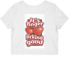 Ladies Slim Fit Crop Top Tee