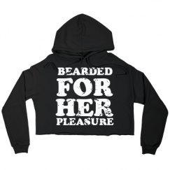 Ladies Relaxed Fit Cropped Fleece Hoodie