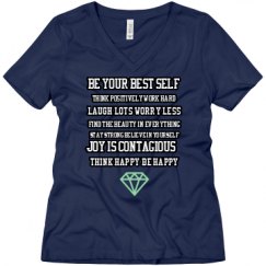 Ladies Relaxed Fit V-Neck Tee