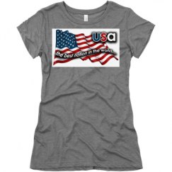 Ladies Slim Fit Super Soft Triblend Tee
