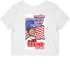 Ladies Slim Fit Crop Top Tee